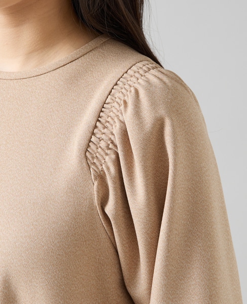シャーリングパフブラウス 詳細画像 ベージュ 9