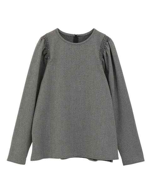 シャーリングパフブラウス 詳細画像 ブラック 1