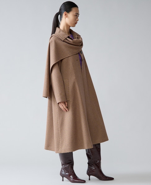 ストール付きテントコート 詳細画像 パープル千鳥 12