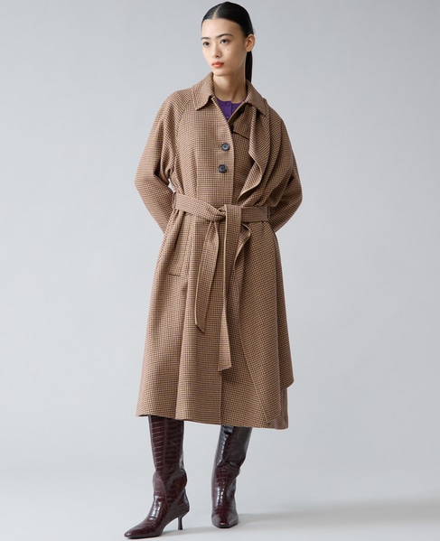 ストール付きテントコート 詳細画像 パープル千鳥 14