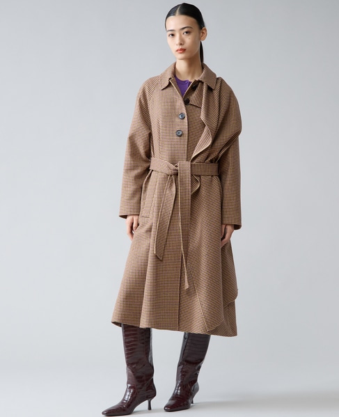 ストール付きテントコート 詳細画像 パープル千鳥 16