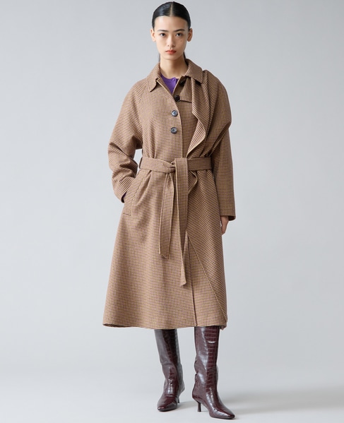 ストール付きテントコート 詳細画像 パープル千鳥 17