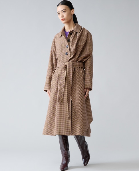 ストール付きテントコート 詳細画像 パープル千鳥 18