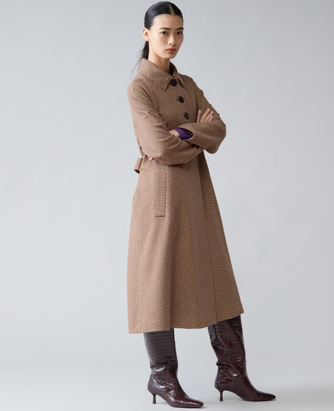 ストール付きテントコート 詳細画像 パープル千鳥 2