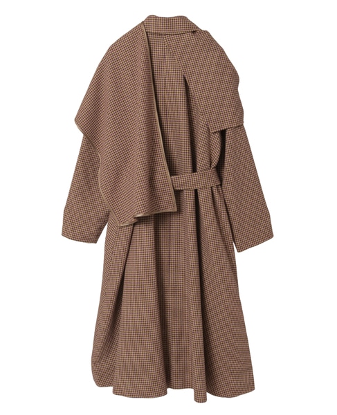 ストール付きテントコート 詳細画像 パープル千鳥 25