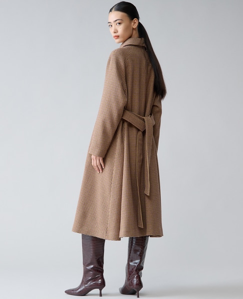 ストール付きテントコート 詳細画像 パープル千鳥 3