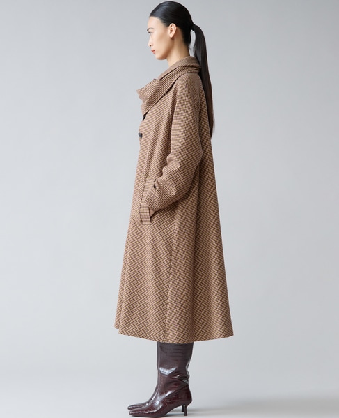 ストール付きテントコート 詳細画像 パープル千鳥 5