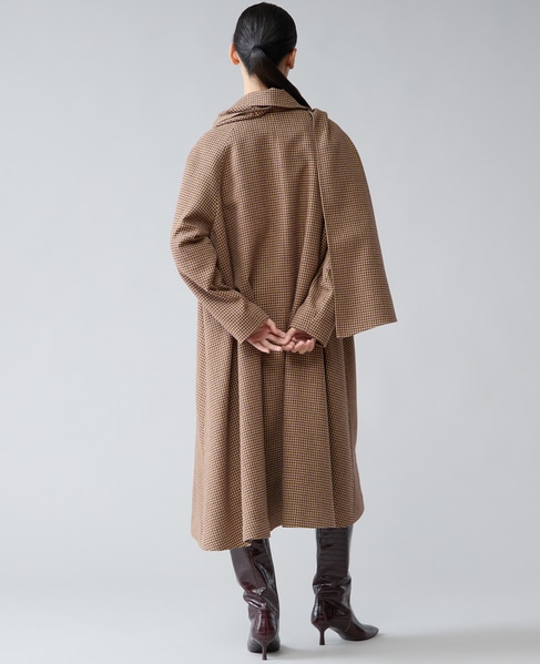 ストール付きテントコート 詳細画像 パープル千鳥 9