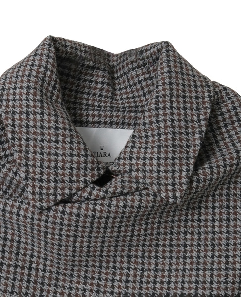 ストール付きテントコート 詳細画像 グレー千鳥 3