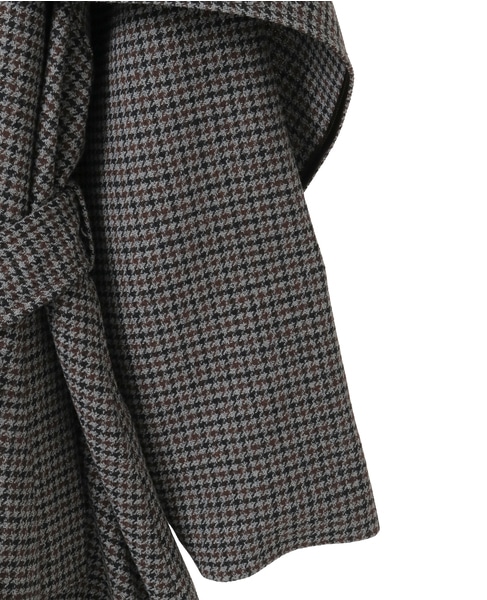 ストール付きテントコート 詳細画像 グレー千鳥 4
