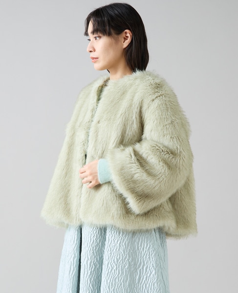 ノーカラーファーコート 詳細画像 ミント 2