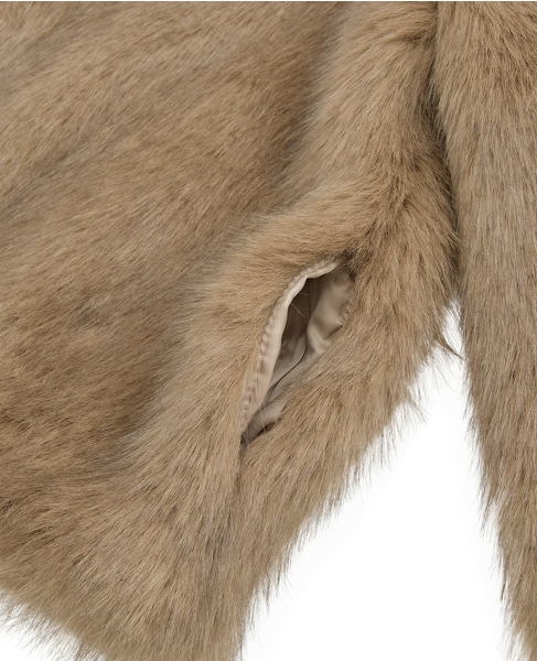 ノーカラーファーコート 詳細画像 キャメル 12