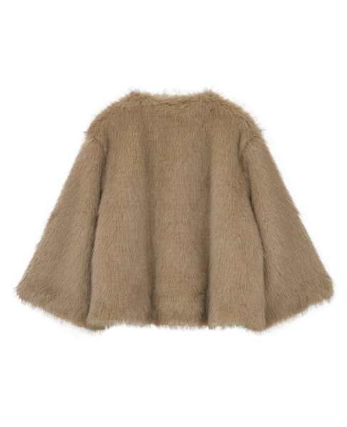 ノーカラーファーコート 詳細画像 キャメル 6