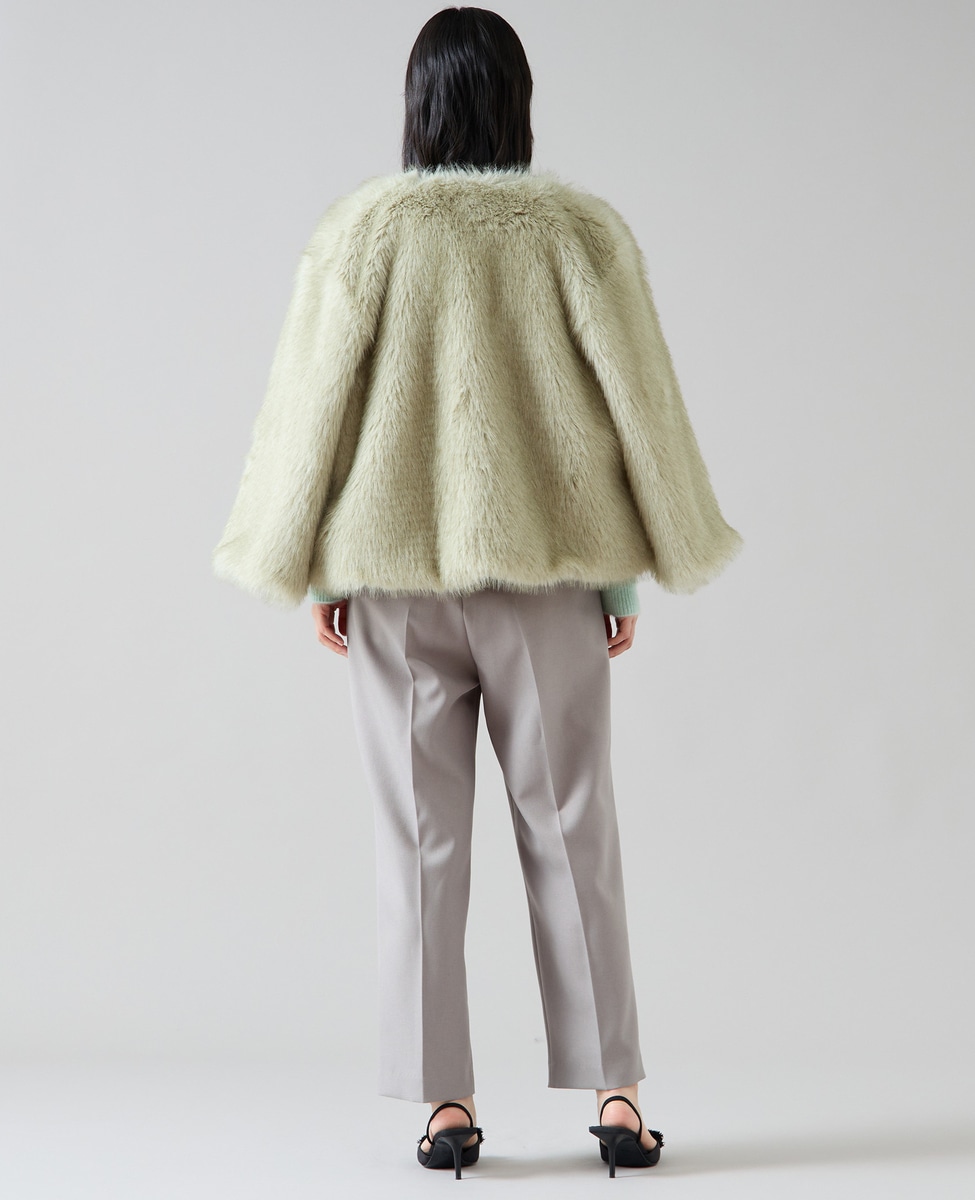 TIARA/ノーカラー ウールコート TIARA/ノーカラー ウールコート