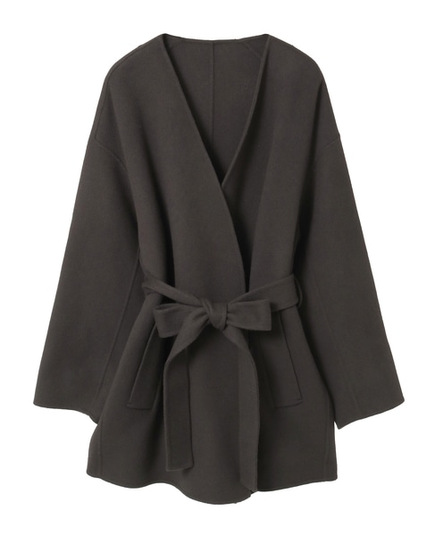 ノーカラービッグコート 詳細画像 チャコールグレー 11