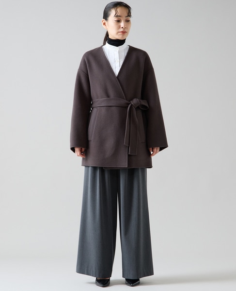 ノーカラービッグコート 詳細画像 チャコールグレー 2