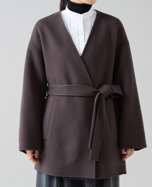 ノーカラービッグコート 詳細画像 チャコールグレー 5