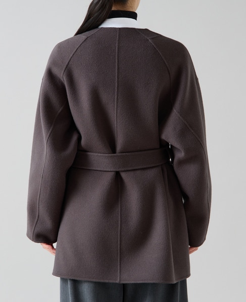 ノーカラービッグコート 詳細画像 チャコールグレー 7