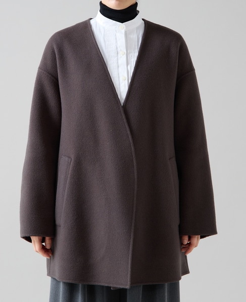 ノーカラービッグコート 詳細画像 チャコールグレー 9