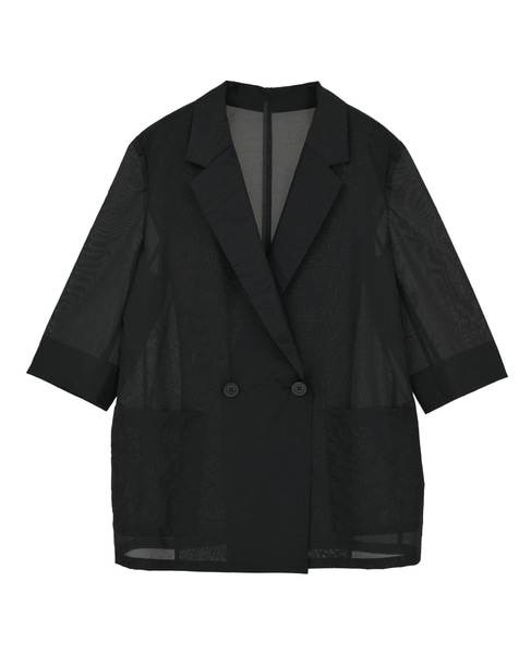 シアーテーラードジャケット 詳細画像 ブラック 1