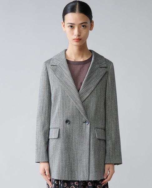 ヘリンボーンピークドジャケット 詳細画像 ブラック 1