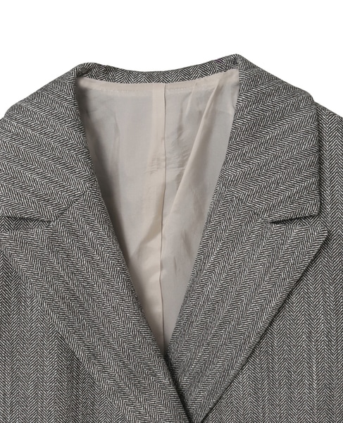 ヘリンボーンピークドジャケット 詳細画像 ブラック 11
