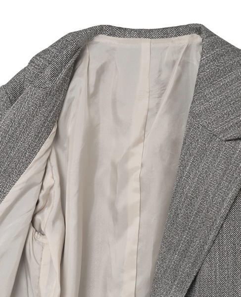 ヘリンボーンピークドジャケット 詳細画像 ブラック 15