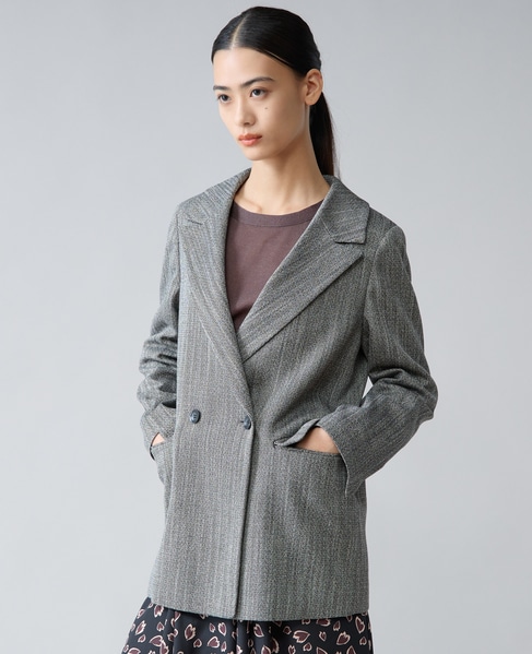 ヘリンボーンピークドジャケット 詳細画像 ブラック 3