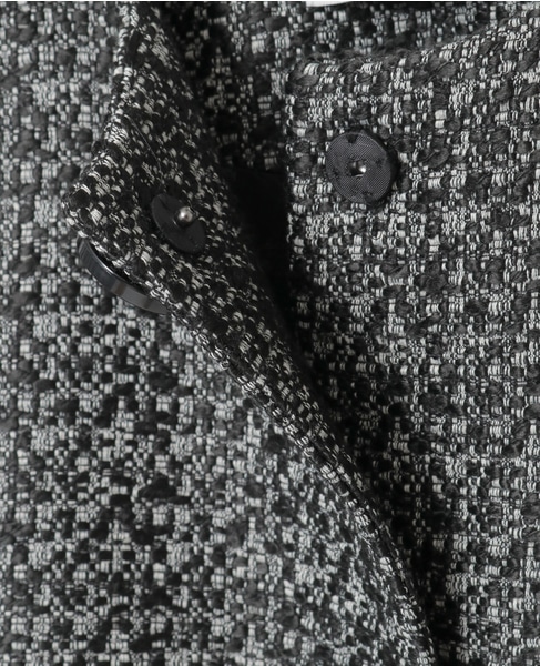 ノーカラージャケット 詳細画像 ブラック×ホワイト 11