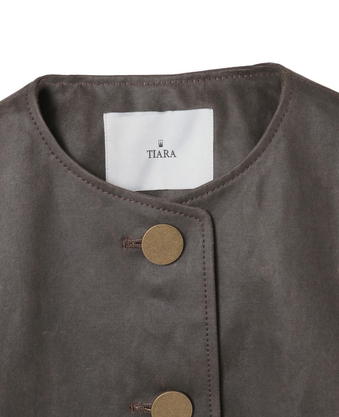 ノーカラージャケット 詳細画像 ダークブラウン 3