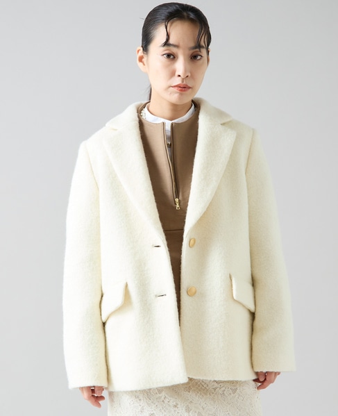 ループテーラードジャケットコート 詳細画像 アイボリー 1