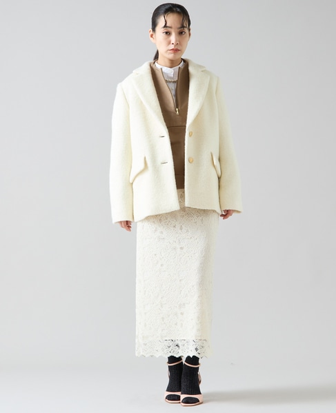 ループテーラードジャケットコート 詳細画像 アイボリー 3
