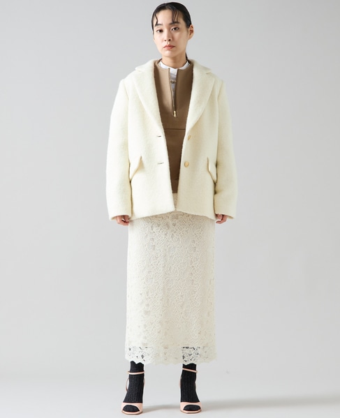 ループテーラードジャケットコート 詳細画像 アイボリー 8