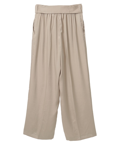 リボンベルトタックストレートワイドパンツ 詳細画像 ベージュ 2
