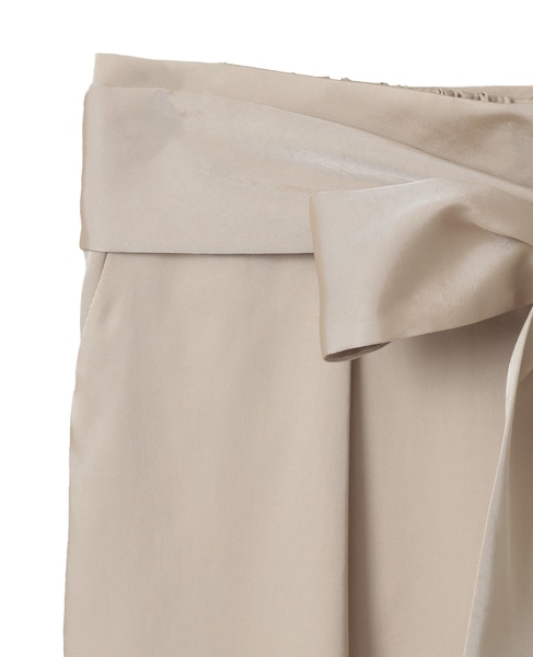 リボンベルトタックストレートワイドパンツ 詳細画像 ベージュ 3