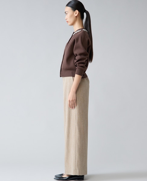 ヘリンボーンワイドパンツ 詳細画像 ベージュ 4