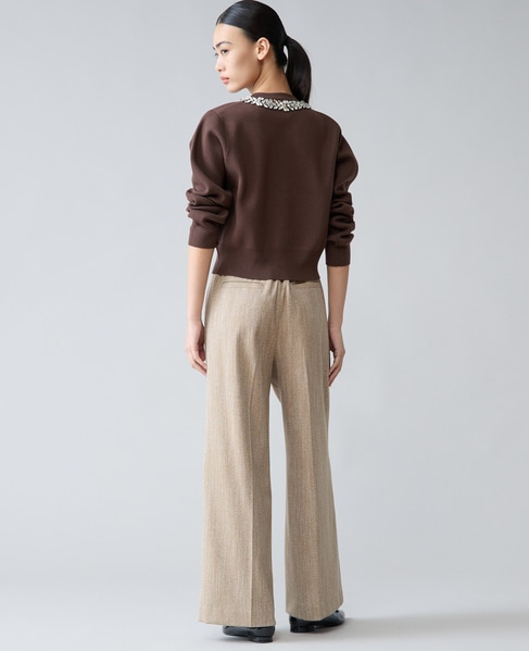 ヘリンボーンワイドパンツ 詳細画像 ベージュ 5