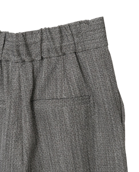 ヘリンボーンワイドパンツ 詳細画像 ブラック 18