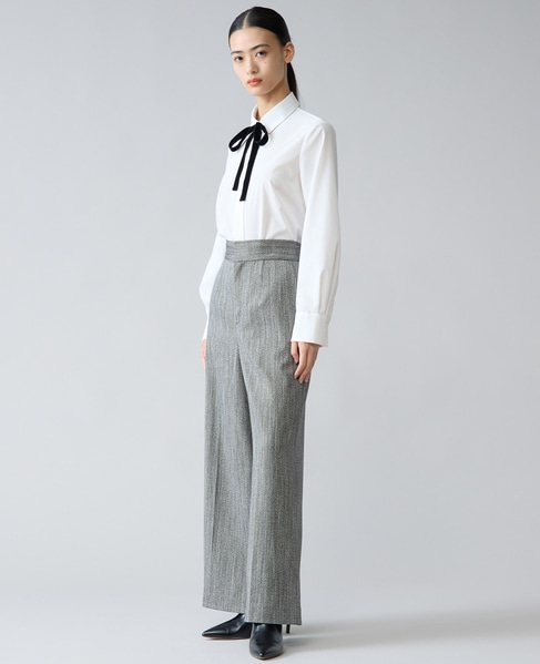 ヘリンボーンワイドパンツ 詳細画像 ブラック 4