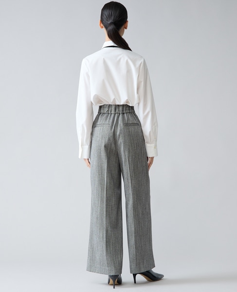 ヘリンボーンワイドパンツ 詳細画像 ブラック 7