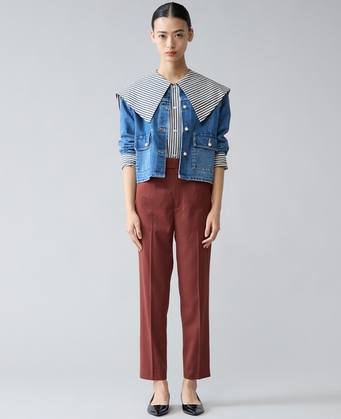 サイドボタンテーパードパンツ 詳細画像 レッドブラウン 5