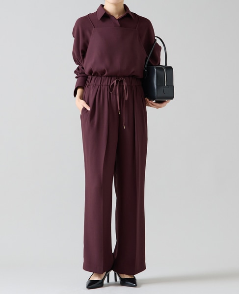 バックサテンドロストパンツ（セットアップ可） 詳細画像 ブラウン 2