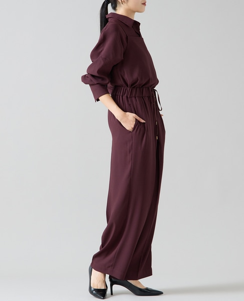 バックサテンドロストパンツ（セットアップ可） 詳細画像 ブラウン 4