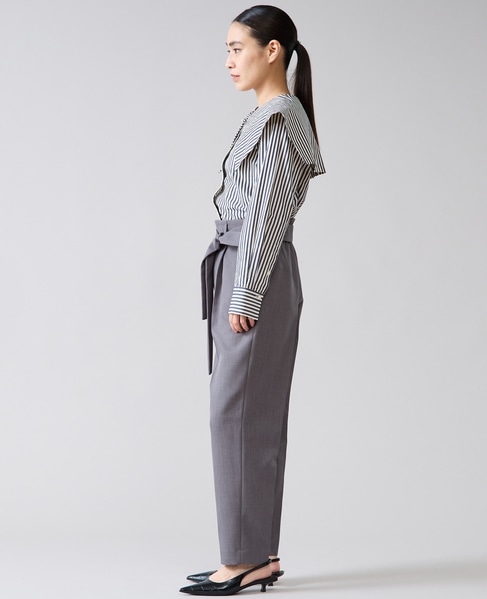 タックハイウエストパンツ 詳細画像 チャコールグレー 3