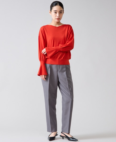 タックハイウエストパンツ 詳細画像 チャコールグレー 7