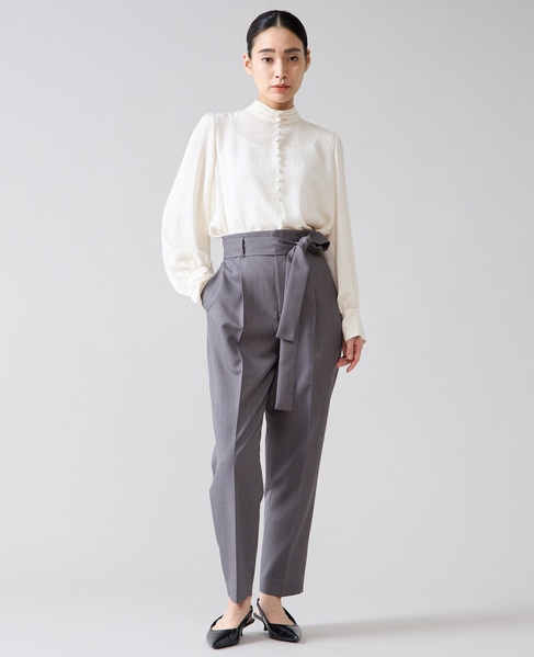 タックハイウエストパンツ 詳細画像 チャコールグレー 8