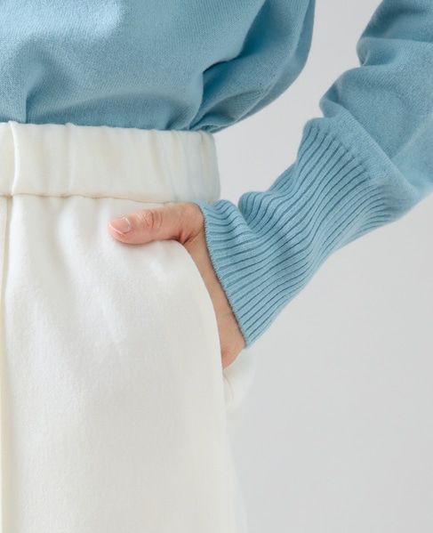 フラノイージーワイドパンツ 詳細画像 アイボリー 9