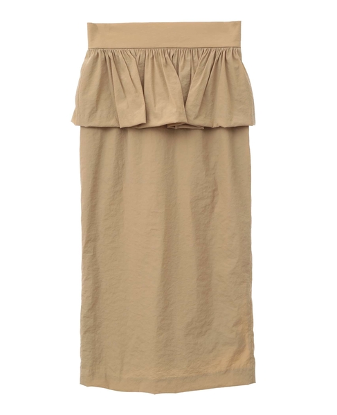 ペプラムベルトストレッチタイトスカート 詳細画像 キャメル 5