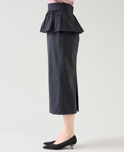 ペプラムベルトストレッチタイトスカート 詳細画像 ブラック 7