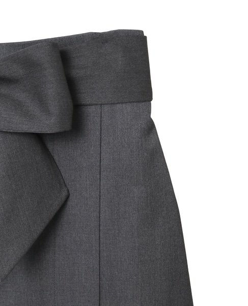 リボンラップタイトスカート 詳細画像 チャコールグレー 11